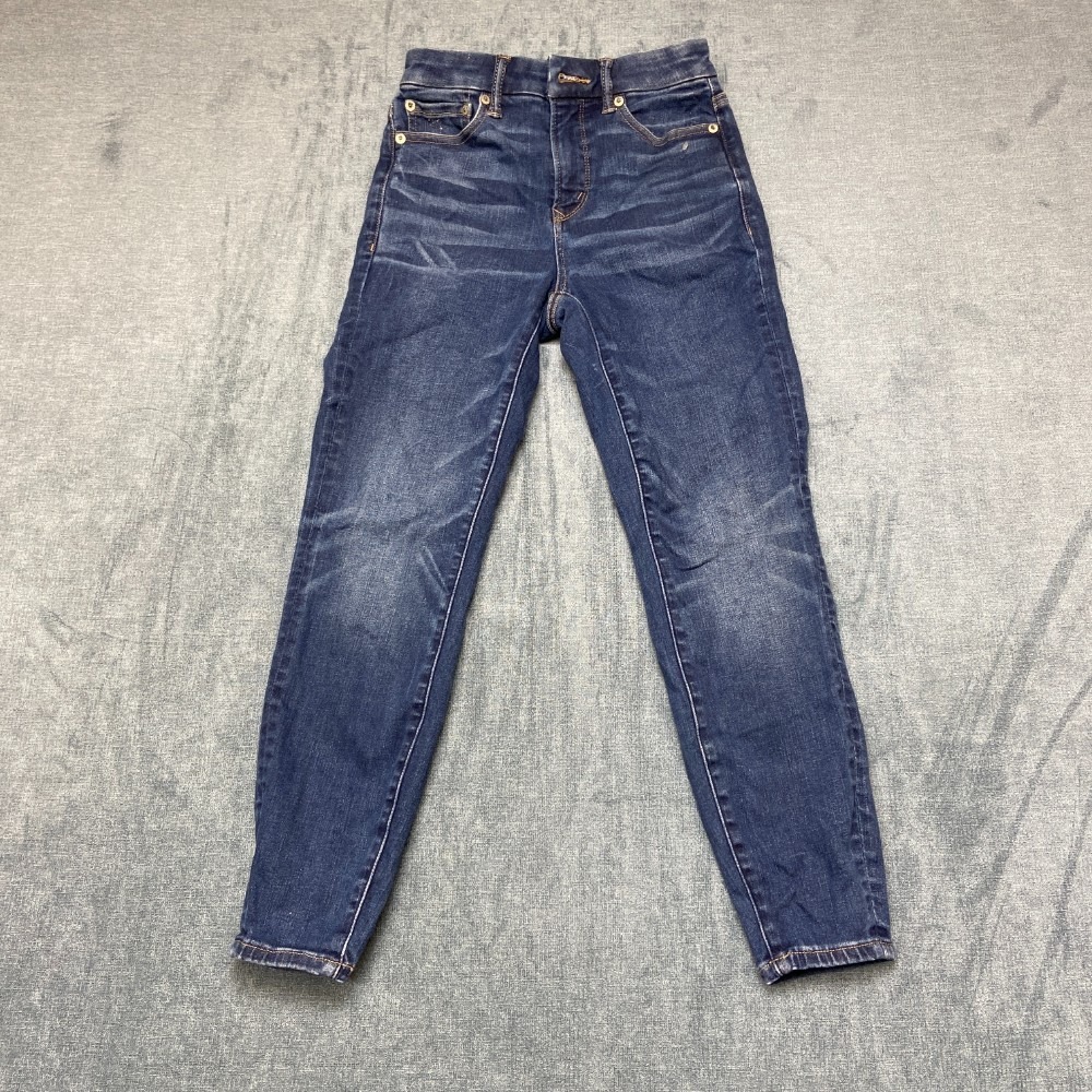 American Eagle Outfitters The Luxe Jeans Womens 00 X-Short 24x23 Blue Mid Rise